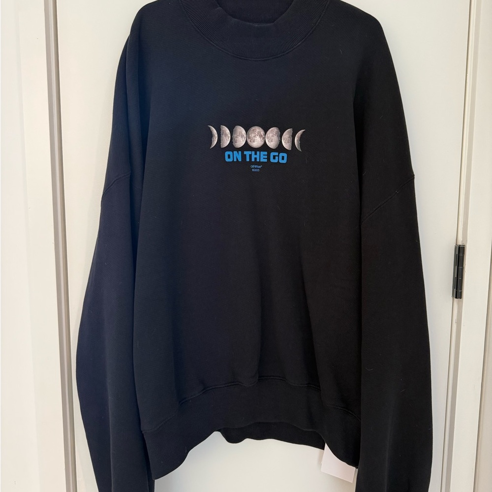 Authentic Off-White NWT Black Moon Phase Sweater